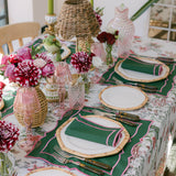 Mary Green & Pink Placemats & Napkins (Set of 4)