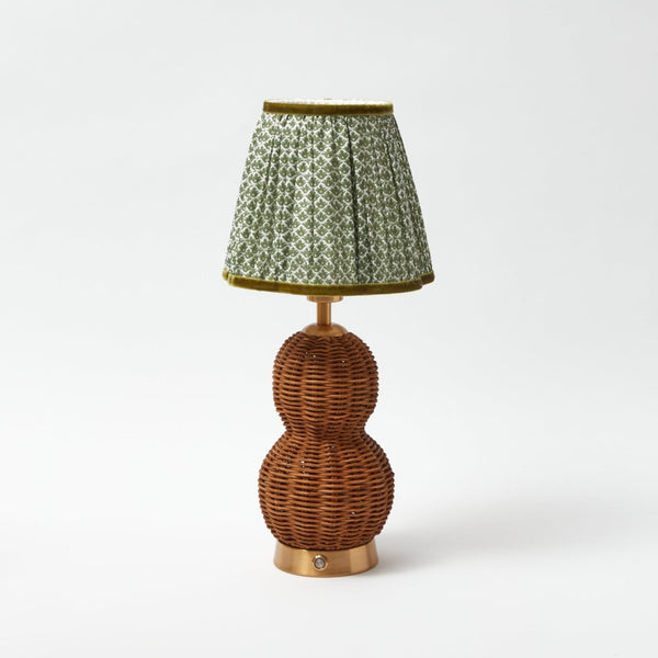 Bardot Rechargeable Lamp with Olive Lampshade