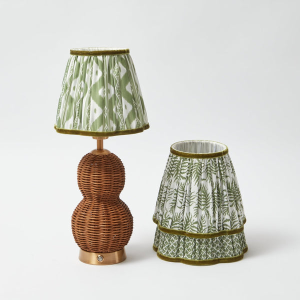 Bardot Rechargeable Lamp with Olive Lampshade