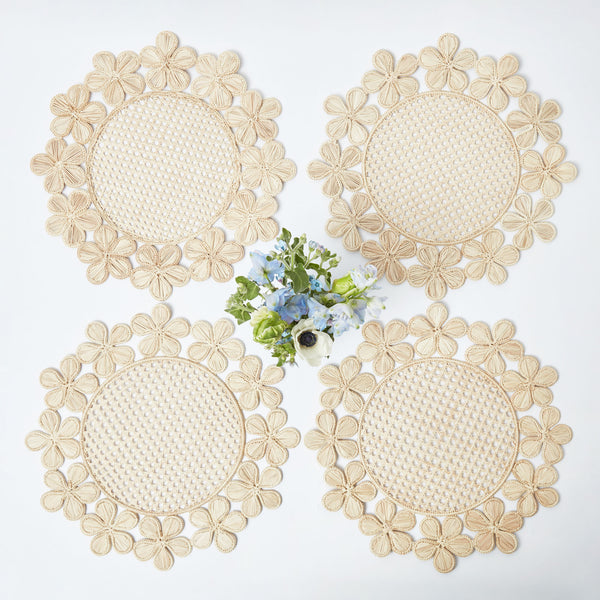 Mia Woven Rattan Placemats (Set of 4)