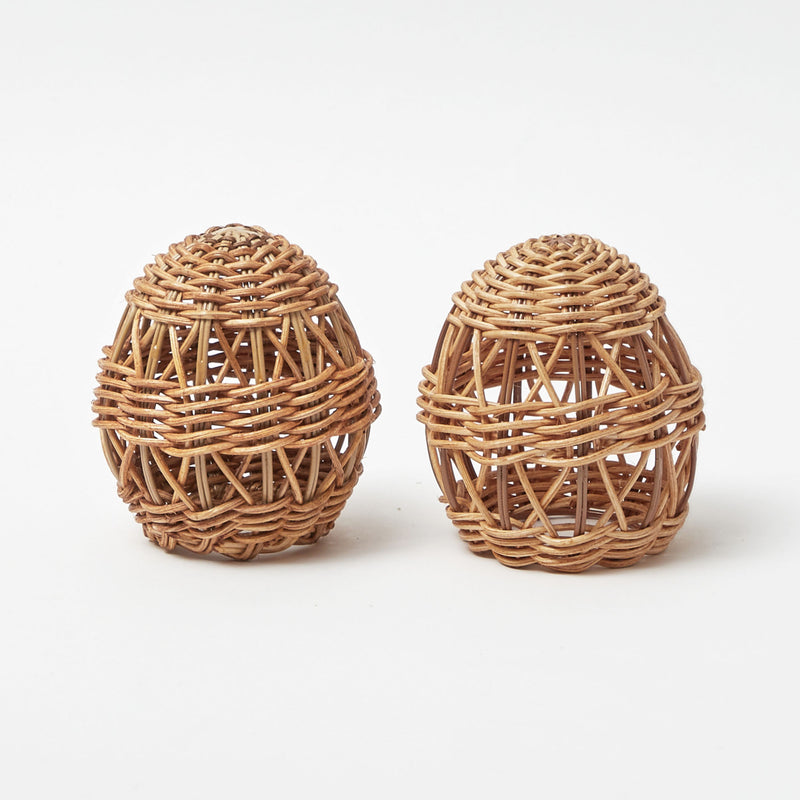 Small Rattan Woven Egg (Pair)