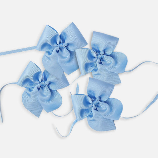 Blue Grosgrain Napkin Bows (Set of 4)