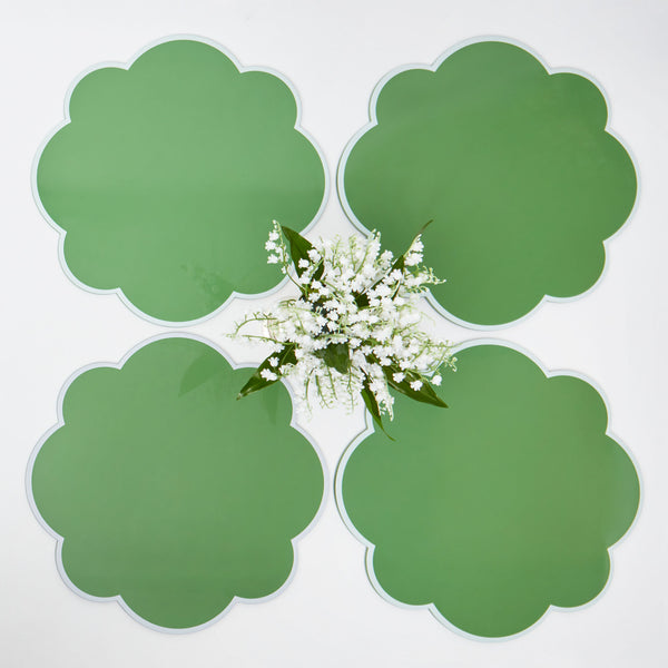 Green Lacquer Placemats (Set of 4)