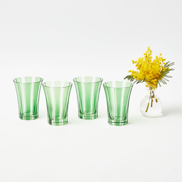 Green Positano Glasses (Set of 4)