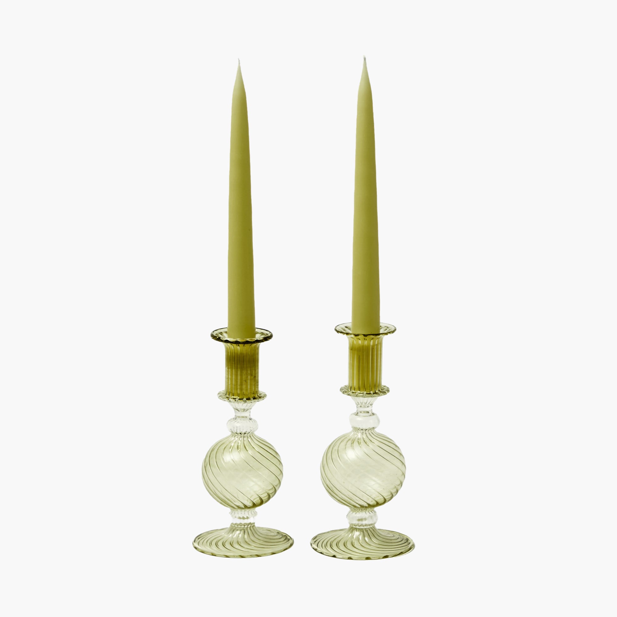 Small Camille Olive Candle Holder (Pair)