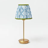 Tall Rechargeable Table Lamp with Blue Lampshade (18cm)