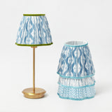 Tall Rechargeable Table Lamp with Blue Lampshade (18cm)