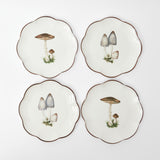 Scalloped Mushroom Starter Plates (Set of 4)