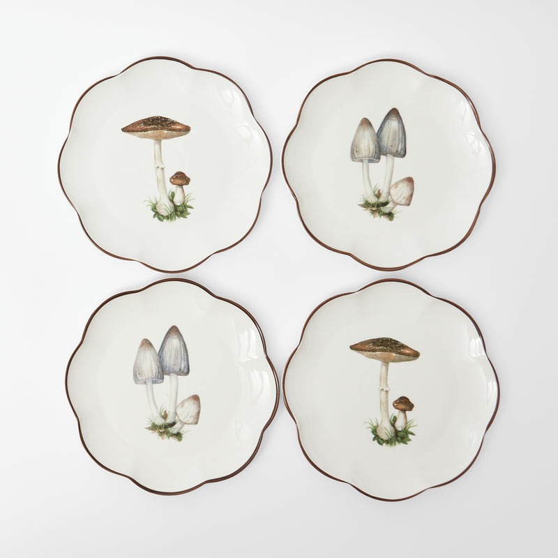 Infuse a touch of natural charm into your table setting with the Scalloped Mushroom Starter Plates, now available in a convenient set of 28.