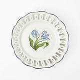 White Lace Botanical Dinner Plate