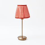 Tall Rechargeable Lamp with Orange Lotus Lampshade