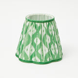 Apple Green Ikat Scalloped Lampshade (18cm)