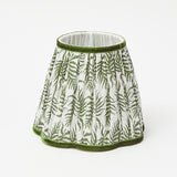 Olive Green Fern Scalloped Lampshade (15cm)