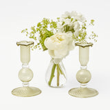 Small Eden Green Candle Holders (Pair)