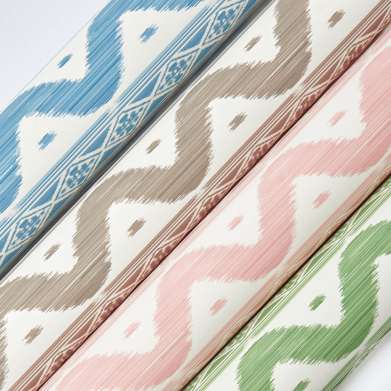 Green Ikat Stripe Wallpaper– Mrs. Alice
