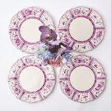 Purple Cadíz Hand Painted Dinner Plates (Set of 4)