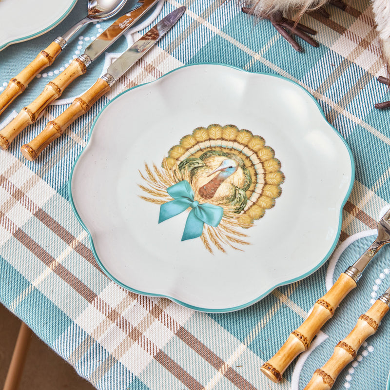 Add a touch of festive charm with the Scalloped Turkey Plates.