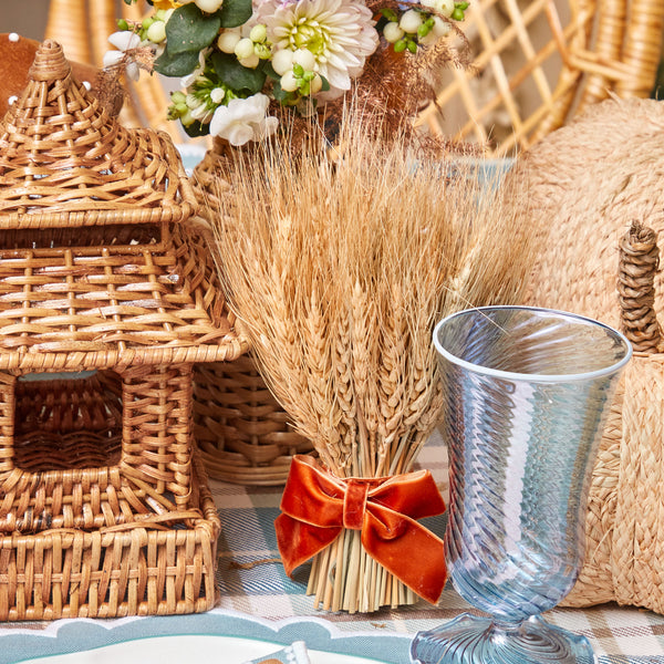 Embrace rustic allure with this Ribboned Wheat Sheaf.