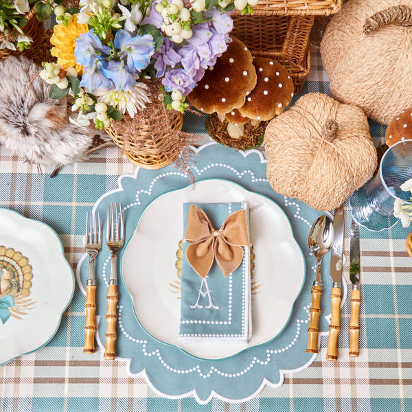 Mariana Duck Egg-themed placemats, a set of four for table settings.