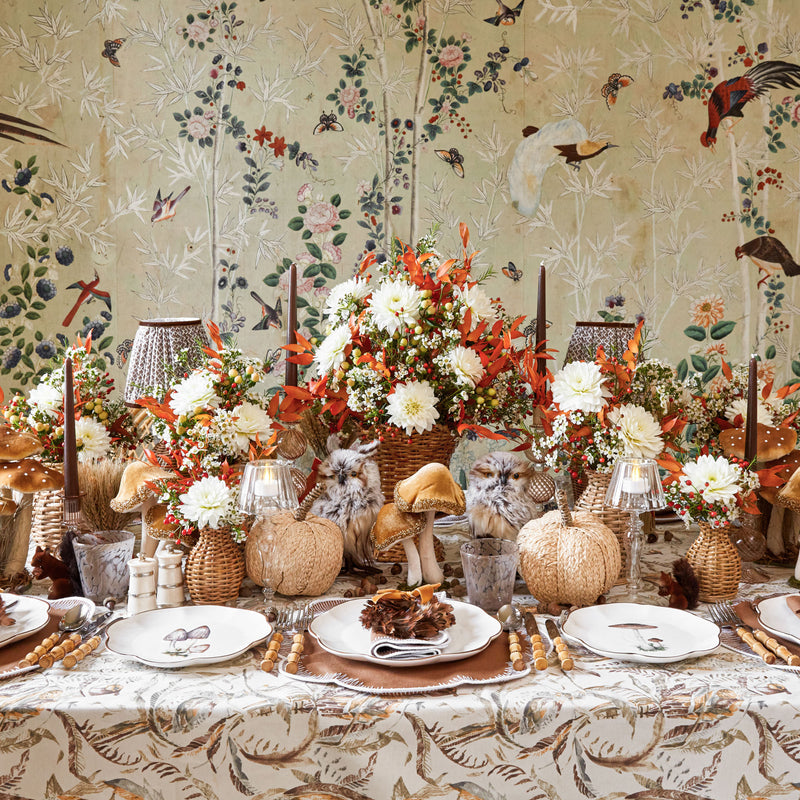 Classic charm: Alathea Caramel Linen Placemats & Napkins ensemble.