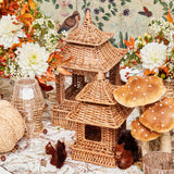Natural Rattan Pagoda Decoration Set