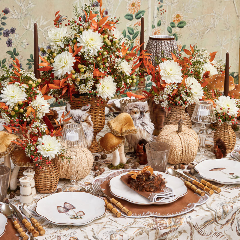 Elevate your decor with the rustic charm of the Raffia Harvest Set.
