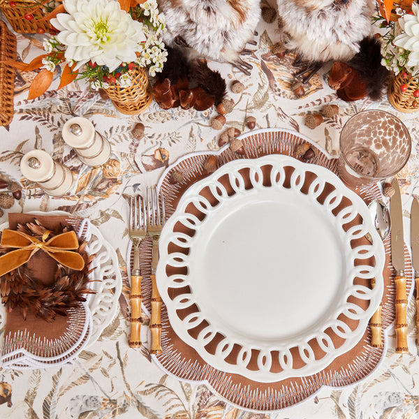 White Lace Dinner Plate