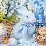 Large Blue Velvet Bunny (Pair)