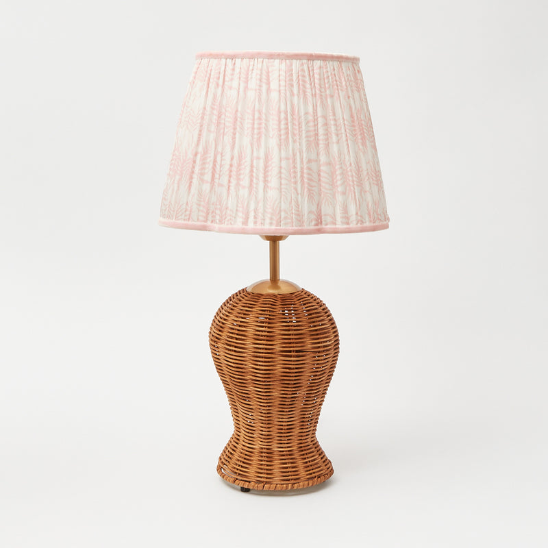 Pink Fern Scalloped Lampshade (30cm)