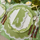 Apple Green Isabella Round Placemats & Napkins (Set of 4)
