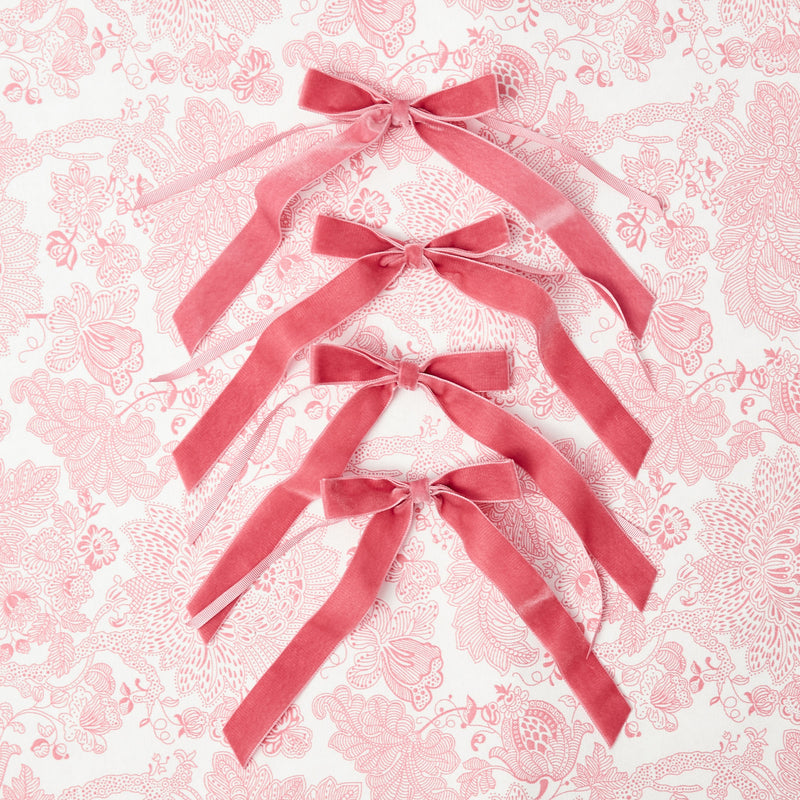 Marcela Pink Velvet XL Bow