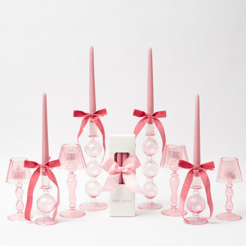 Pink Candles (Set of 8)