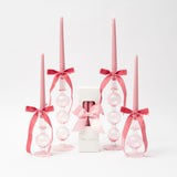 Pink Ribboned Camille Candle Set