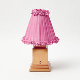 Pink Frilled Silk Lampshade