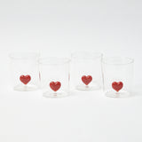 Love Heart Glasses (Set of 4)