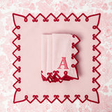 Angelina Pink & Red Placemats & Napkins (Set of 4)