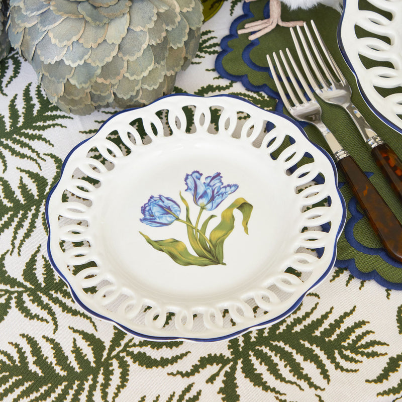 Adorn your dining table with the White Lace Botanical Starter Plates Set of 4, an exquisite collection that transforms your meals into elegant culinary experiences with a touch of botanical wonder.