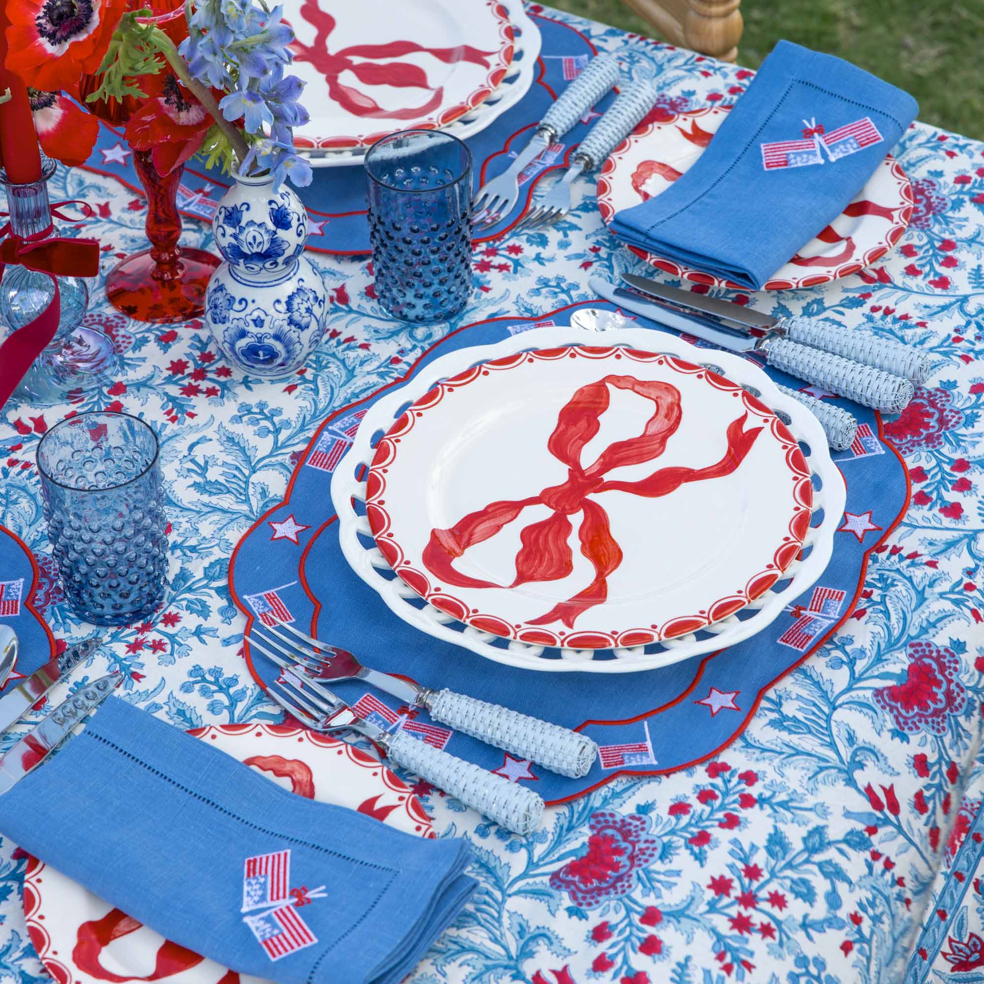 Blue Rattan Cutlery (5 Piece)