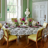 Set a distinctive and exotic table with the Peacock Garden Tablecloth, adorned with elegant peacock patterns that add a touch of regal charm to your dining occasions.