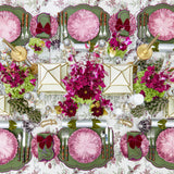 Add a touch of vibrancy to your dining table with Eloise Green & Purple Napkins, designed for a delightful dining ambiance.