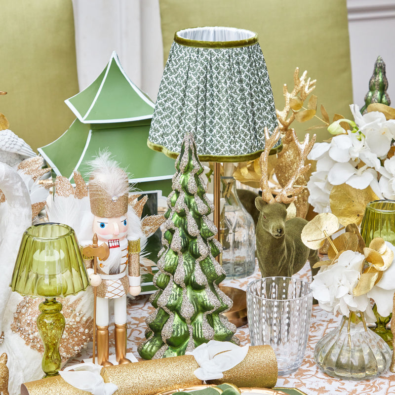 Create a joyful ambiance with the Pair of Large Emerald Glass Christmas Trees - the ideal choice for adding a touch of Christmas charm to your home.