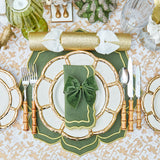 Fleur Green & Gold Napkins (Set of 4) are a must-have for your dining events, combining grace and protection for your table.
