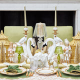 Enhance your home decor with this set of Gold Pillar Candles.