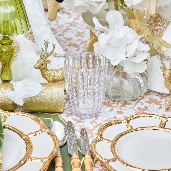 Add a touch of modern charm to your table setting with our set of 6 Speckle Water Glasses.
