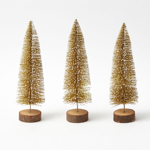 Elevate your holiday decor with our Set of 3 Gold Glitter Trees - a sparkling trio of festive elegance.