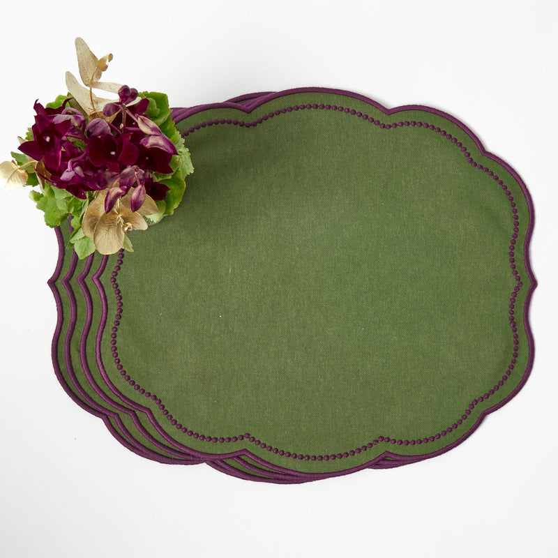 Eloise Green & Purple Placemats & Napkins (Set of 4) – Mrs. Alice