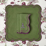 Eloise Green & Purple Napkins (Set of 4) are the ideal choice to infuse energy and flair into your dining experiences.