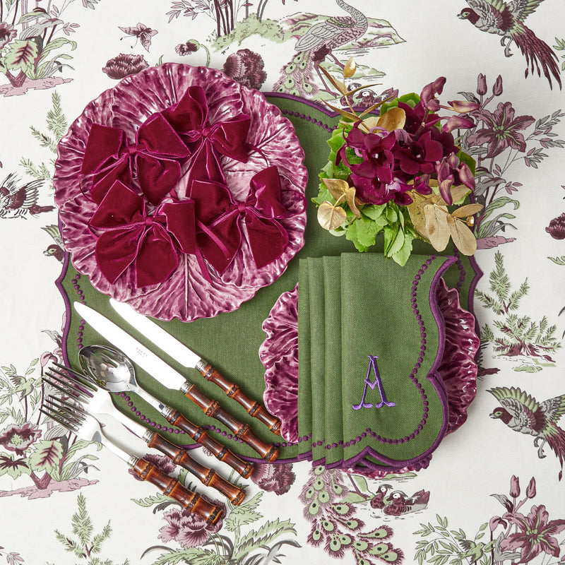 Add a touch of luxury and elegance to your table decor with Aubergine Napkin Bows.