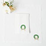 Enjoy the magic of Christmas with White Embroidered Wreath Napkins, perfect for your seasonal celebrations.