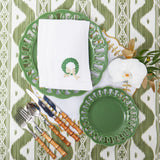 Impress your guests with the refined beauty of White Embroidered Wreath Napkins.
